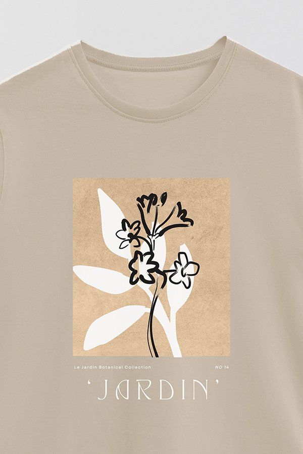 REMERA BASICA ESTAMPADA BOTANICAL 14