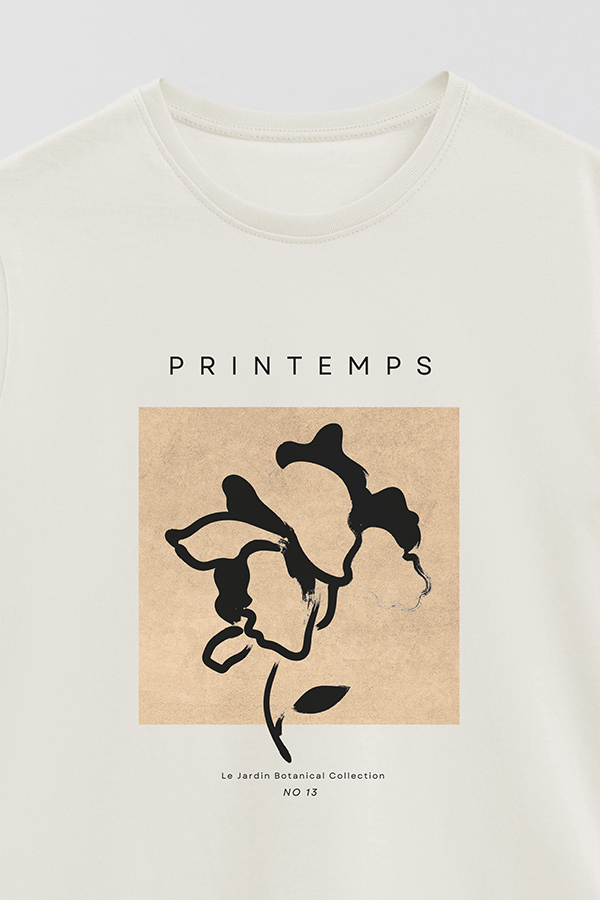REMERA BASICA ESTAMPADA BOTANICAL 13
