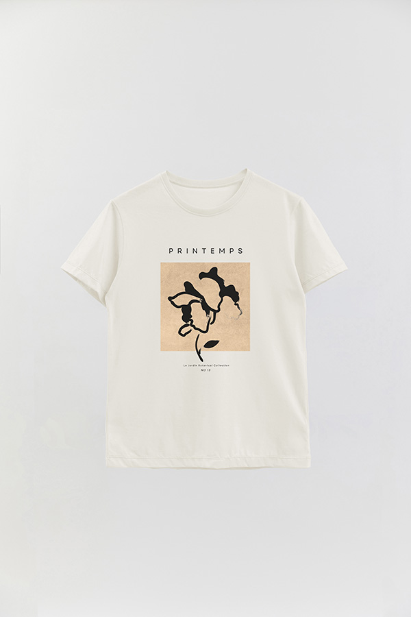 REMERA BASICA ESTAMPADA BOTANICAL 13