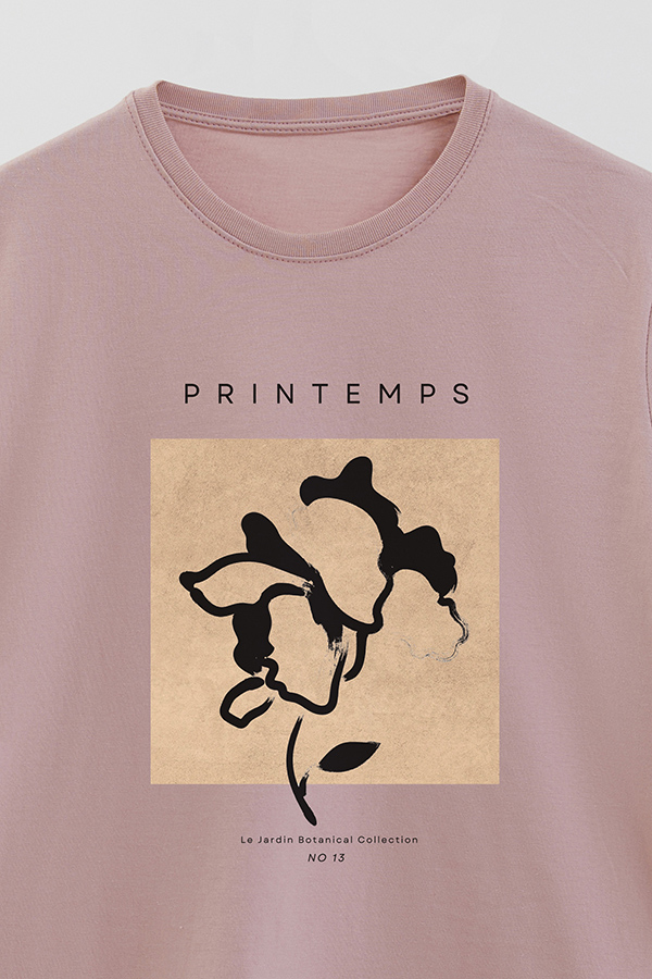 REMERA BASICA ESTAMPADA BOTANICAL 13