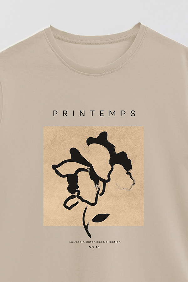 REMERA BASICA ESTAMPADA BOTANICAL 13