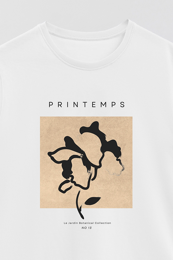 REMERA BASICA ESTAMPADA BOTANICAL 13