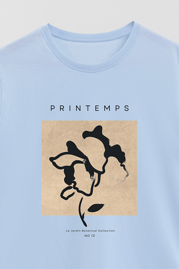 REMERA BASICA ESTAMPADA BOTANICAL 13
