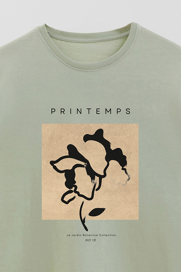 REMERA BASICA ESTAMPADA BOTANICAL 13