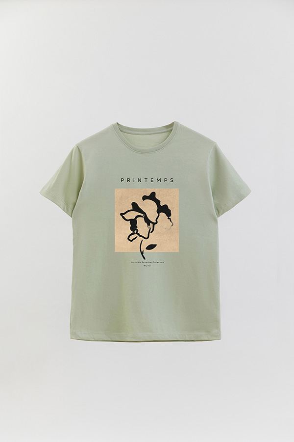 REMERA BASICA ESTAMPADA BOTANICAL 13