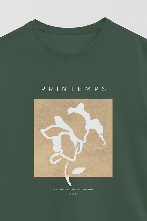 REMERA BASICA ESTAMPADA BOTANICAL 13