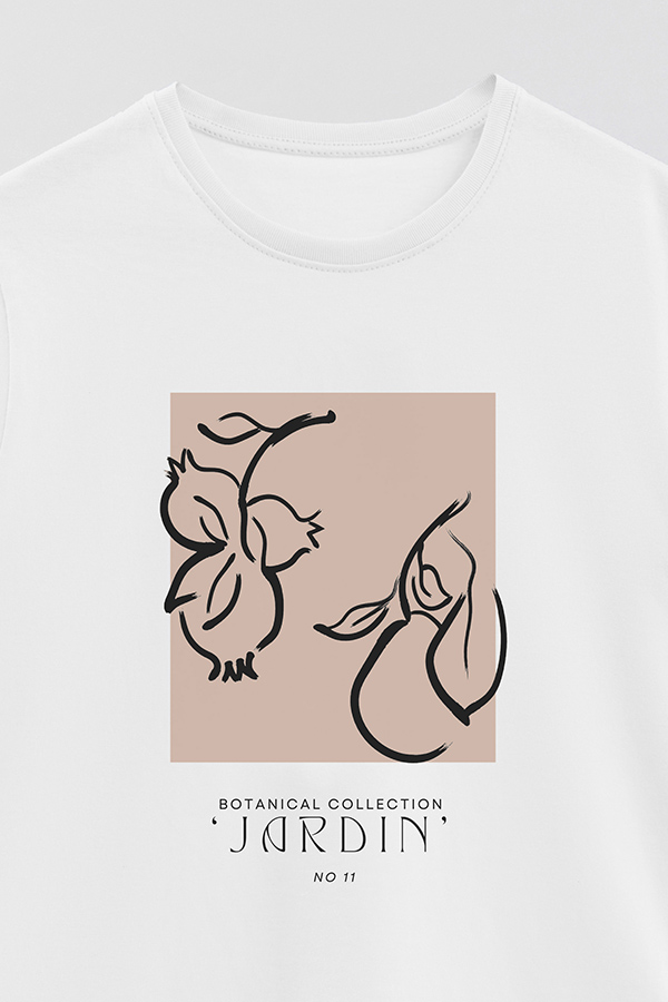 REMERA BASICA ESTAMPADA BOTANICAL 11