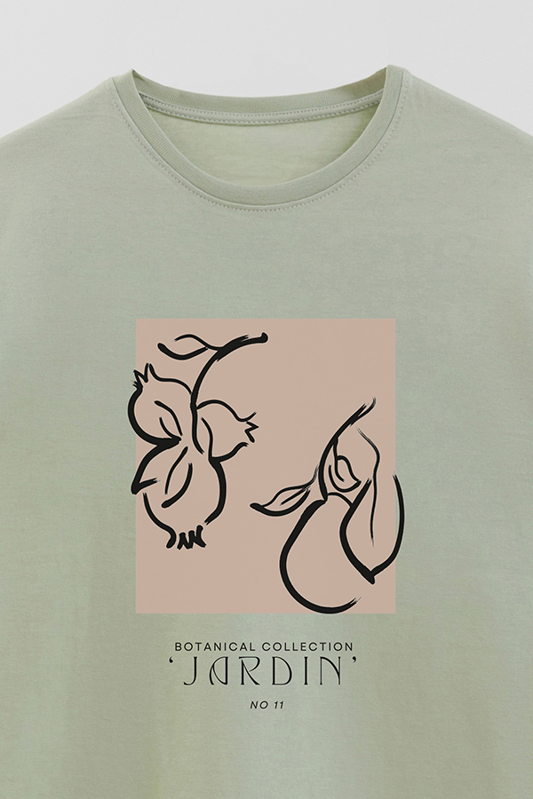 REMERA BASICA ESTAMPADA BOTANICAL 11