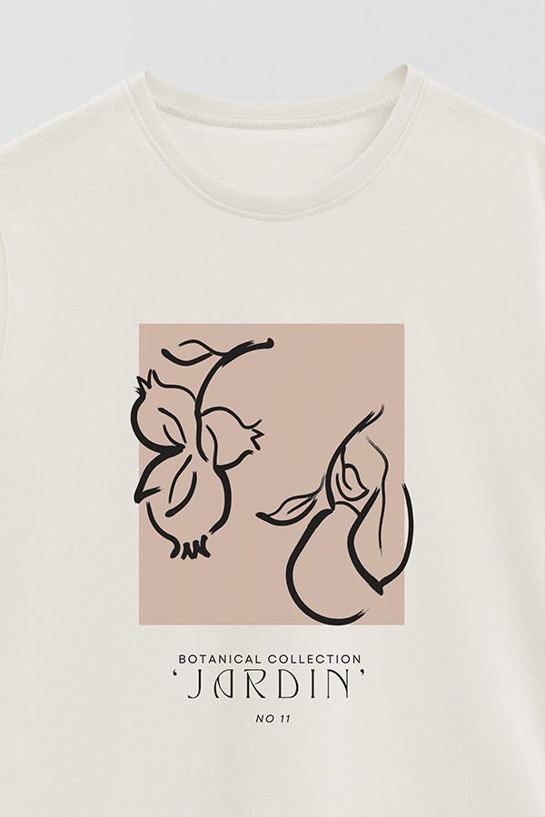 REMERA BASICA ESTAMPADA BOTANICAL 11