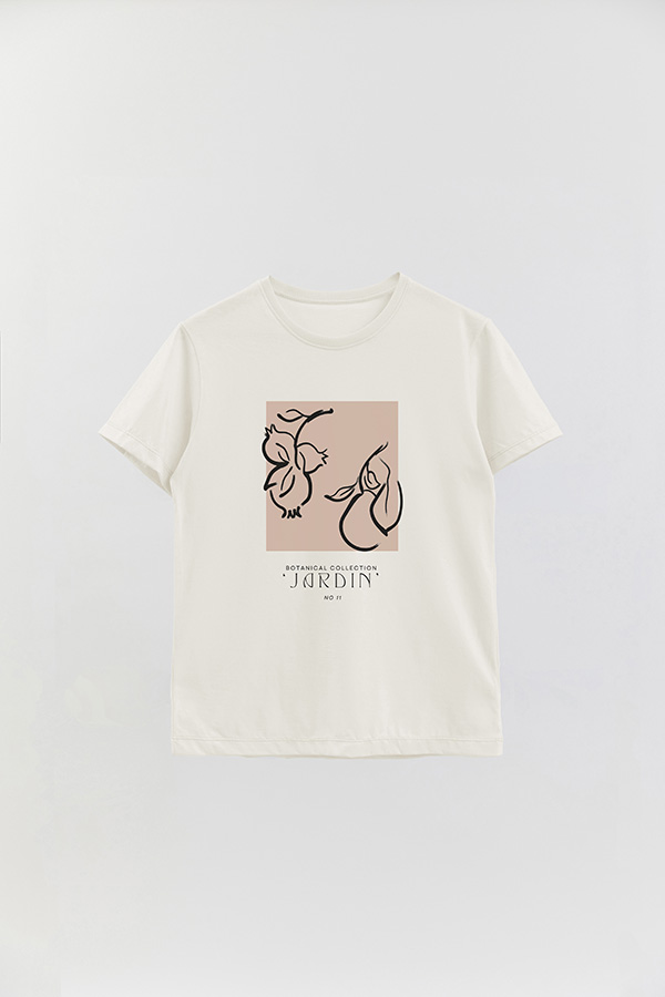 REMERA BASICA ESTAMPADA BOTANICAL 11