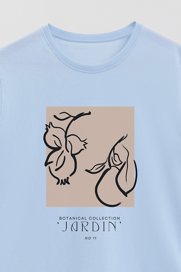 REMERA BASICA ESTAMPADA BOTANICAL 11