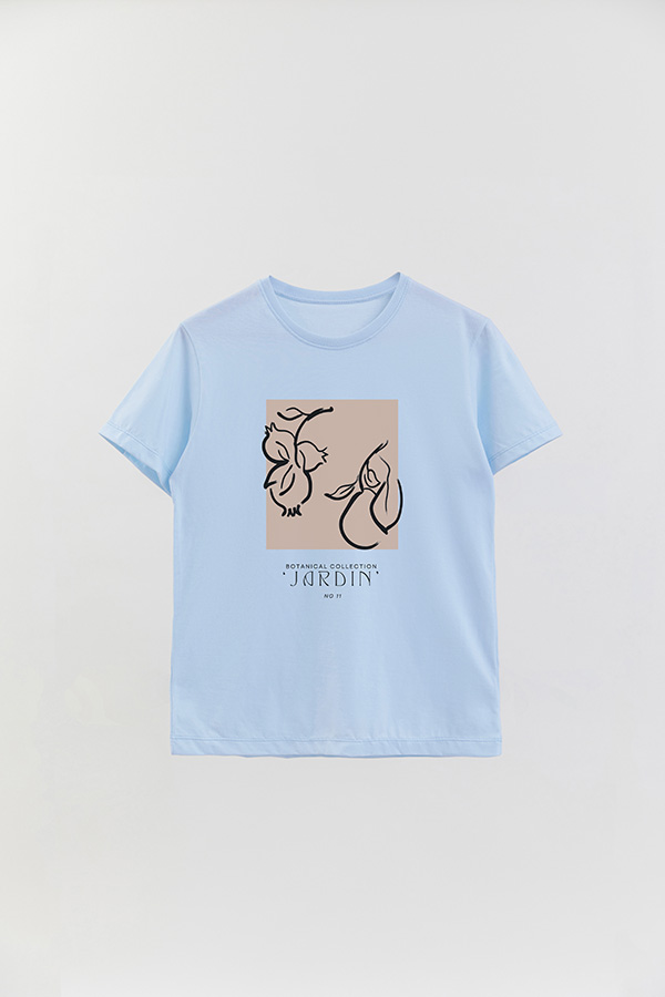REMERA BASICA ESTAMPADA BOTANICAL 11