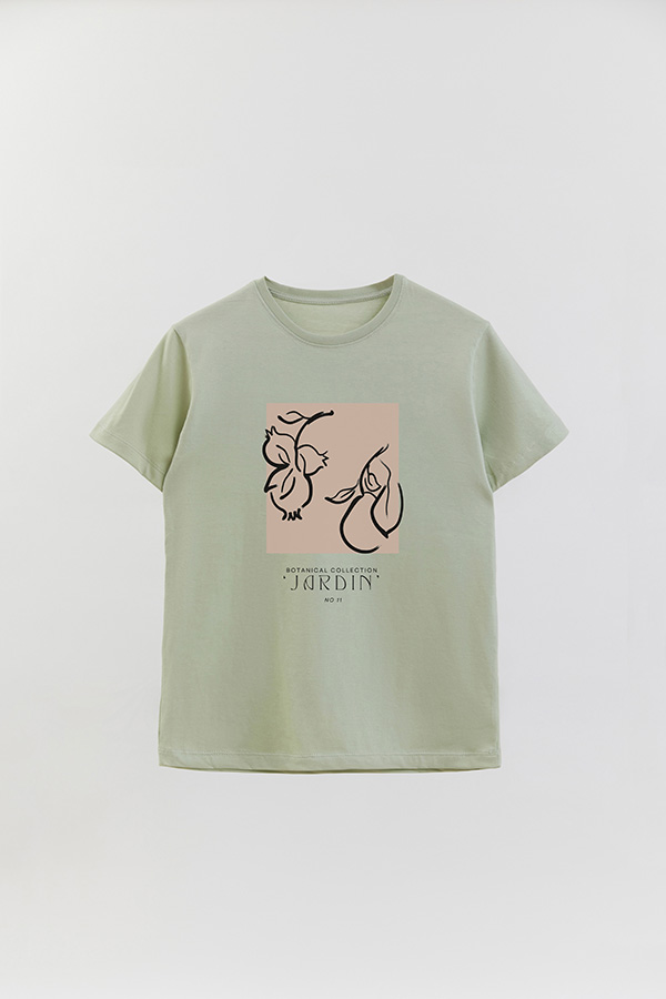 REMERA BASICA ESTAMPADA BOTANICAL 11