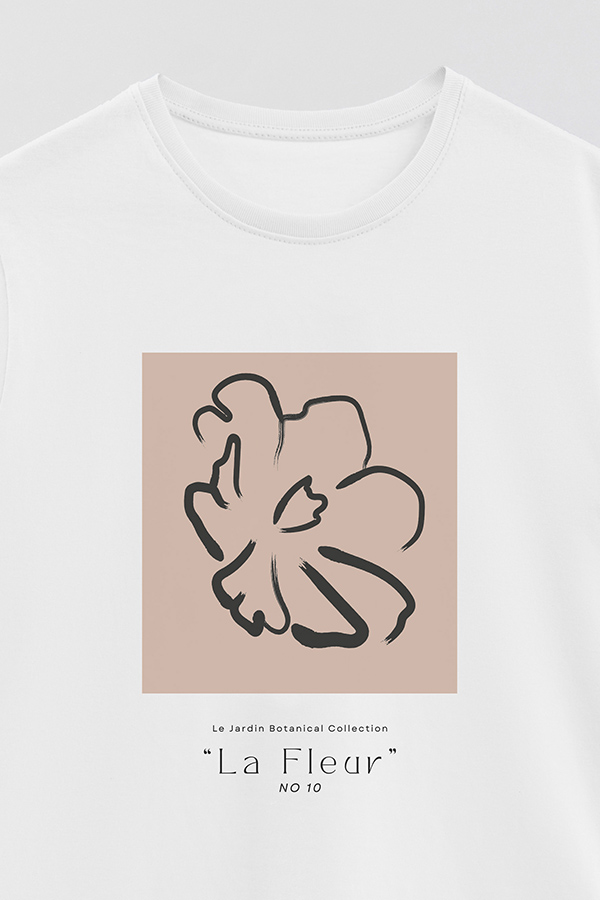 REMERA BASICA ESTAMPADA BOTANICAL 10