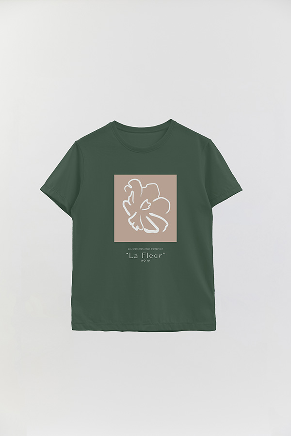 REMERA BASICA ESTAMPADA BOTANICAL 10