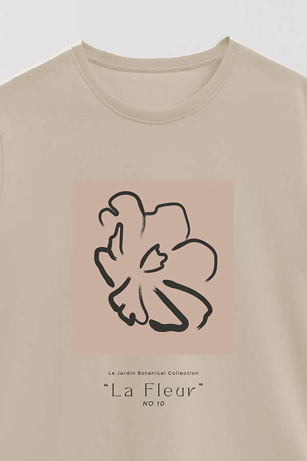 REMERA BASICA ESTAMPADA BOTANICAL 10