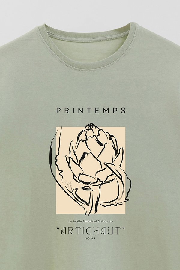 REMERA BASICA ESTAMPADA BOTANICAL 9