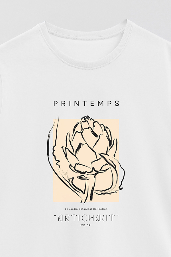 REMERA BASICA ESTAMPADA BOTANICAL 9