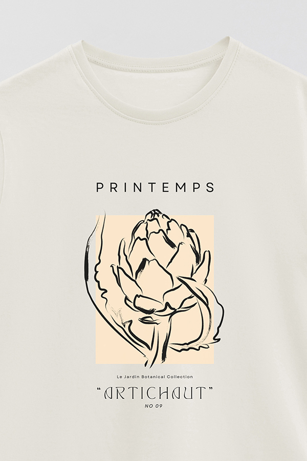 REMERA BASICA ESTAMPADA BOTANICAL 9