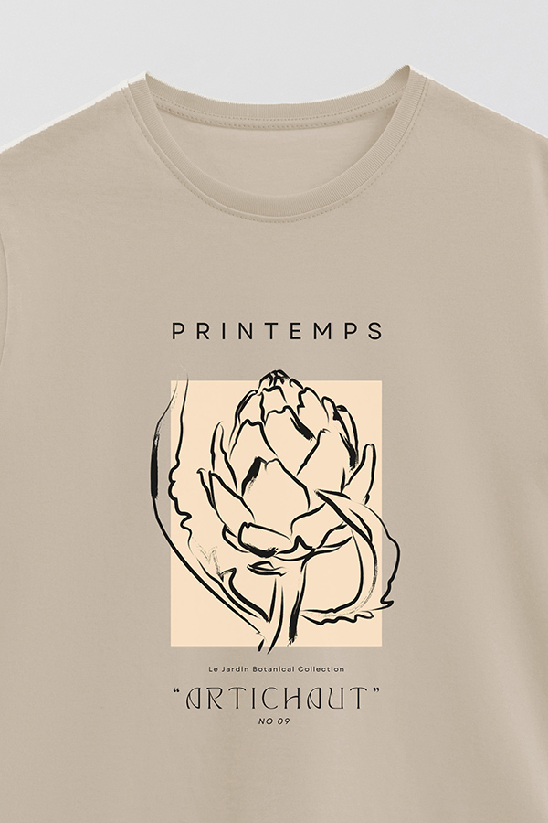 REMERA BASICA ESTAMPADA BOTANICAL 9