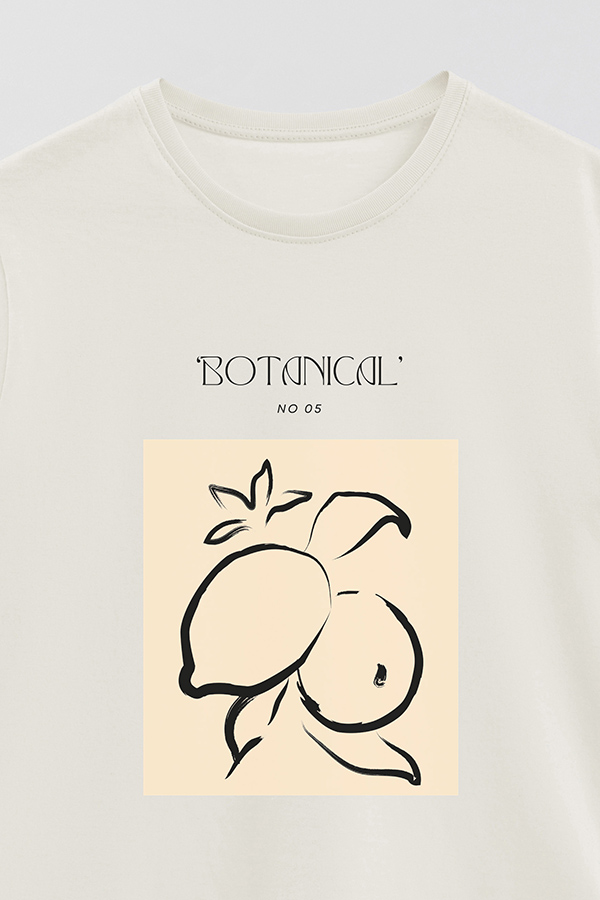 REMERA BASICA ESTAMPADA BOTANICAL 5
