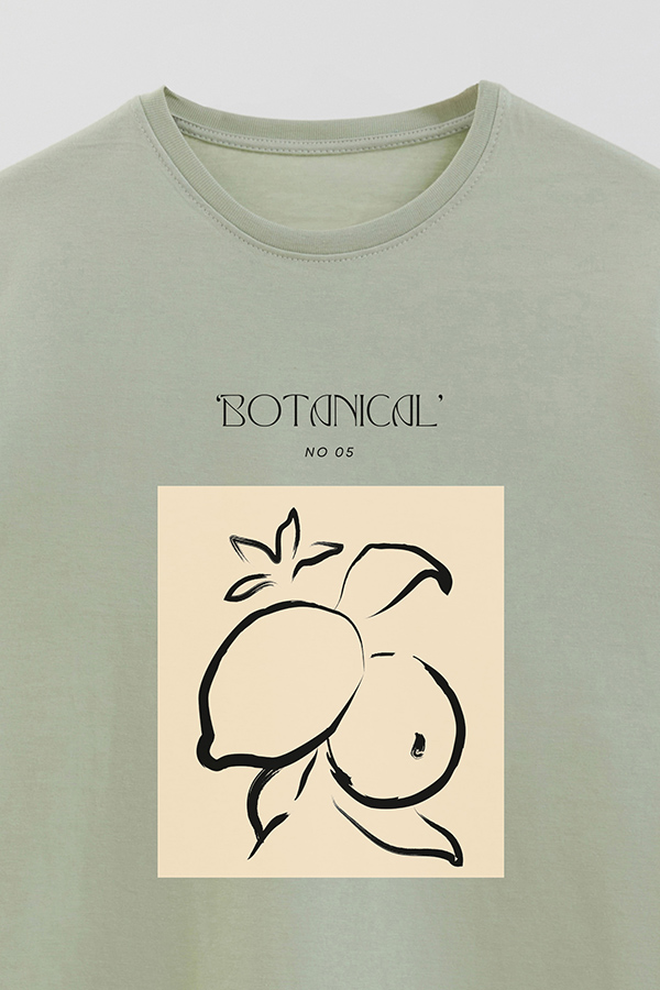 REMERA BASICA ESTAMPADA BOTANICAL 5