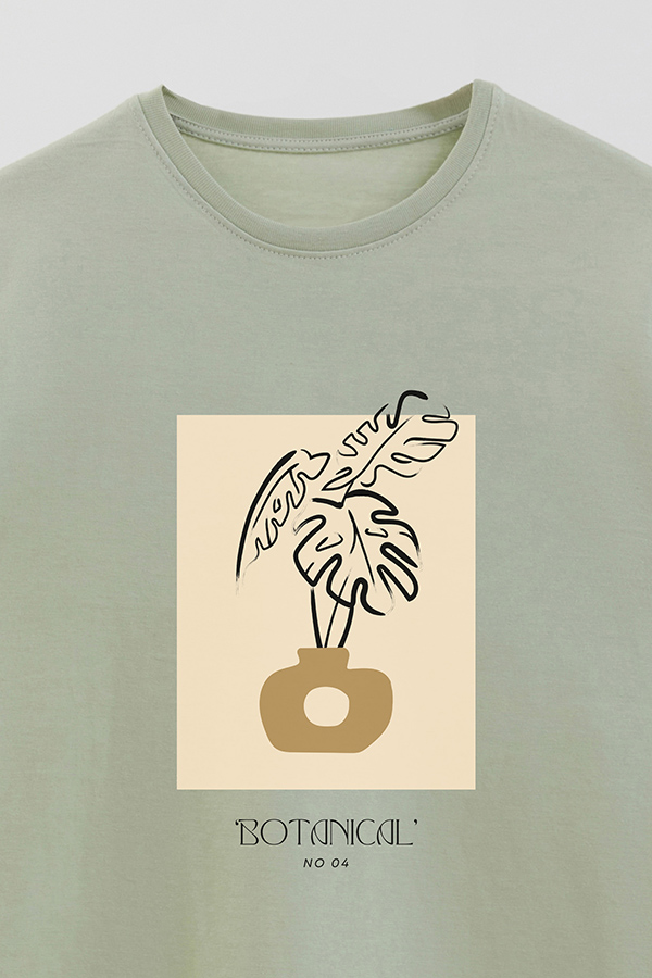 REMERA BASICA ESTAMPADA BOTANICAL 4