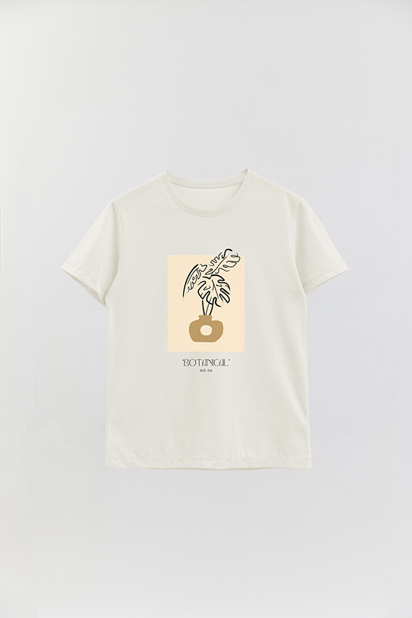 REMERA BASICA ESTAMPADA BOTANICAL 4