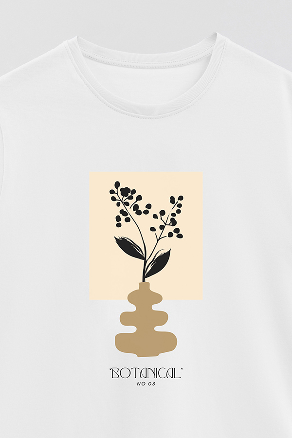 REMERA BASICA ESTAMPADA BOTANICAL 3