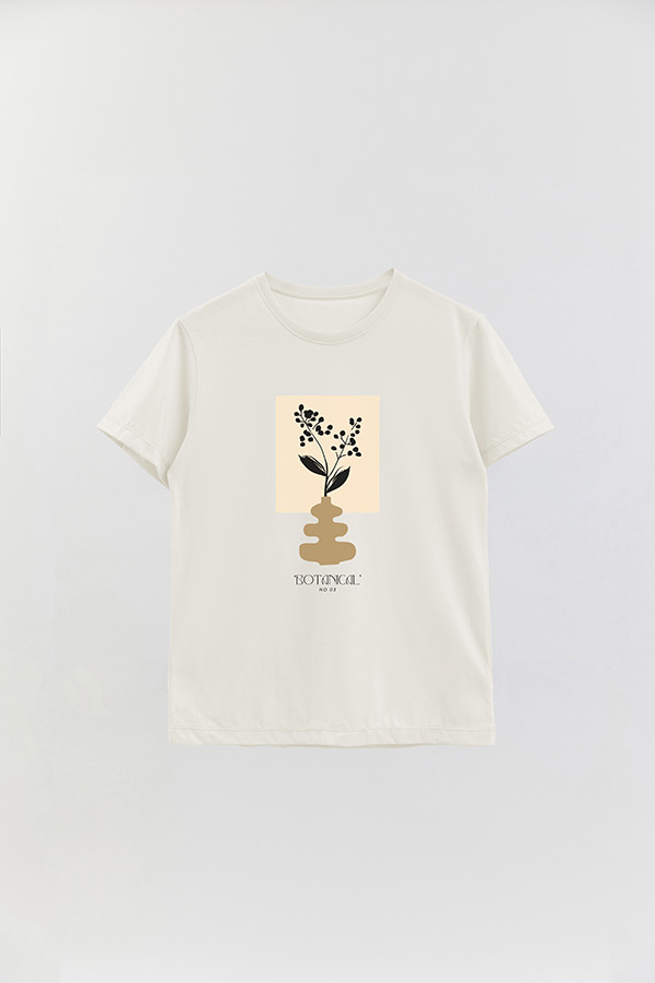 REMERA BASICA ESTAMPADA BOTANICAL 3