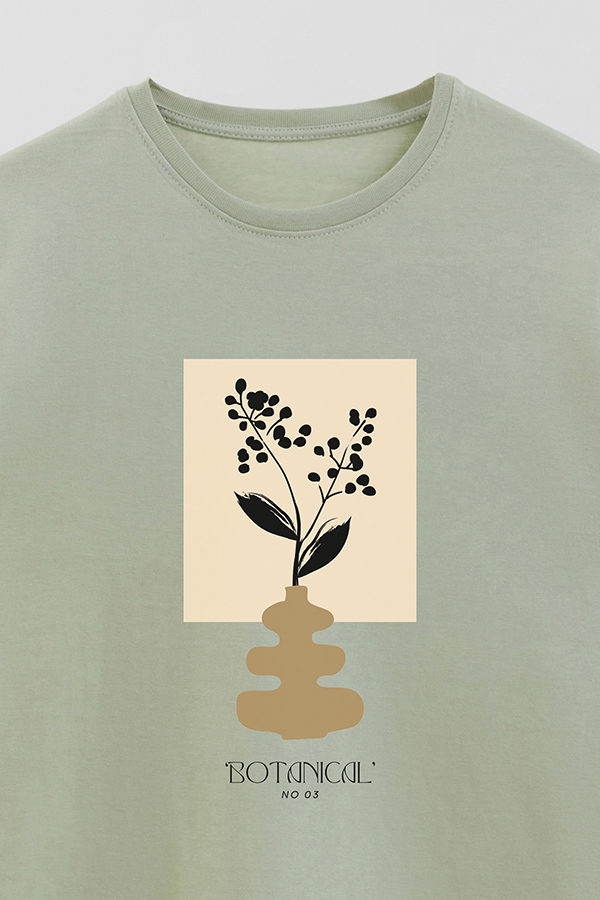 REMERA BASICA ESTAMPADA BOTANICAL 3