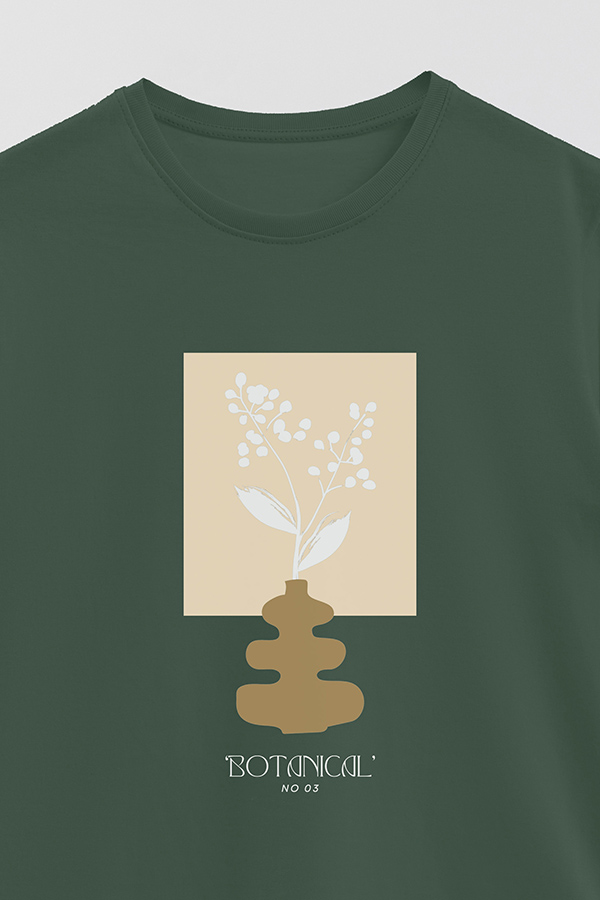 REMERA BASICA ESTAMPADA BOTANICAL 3