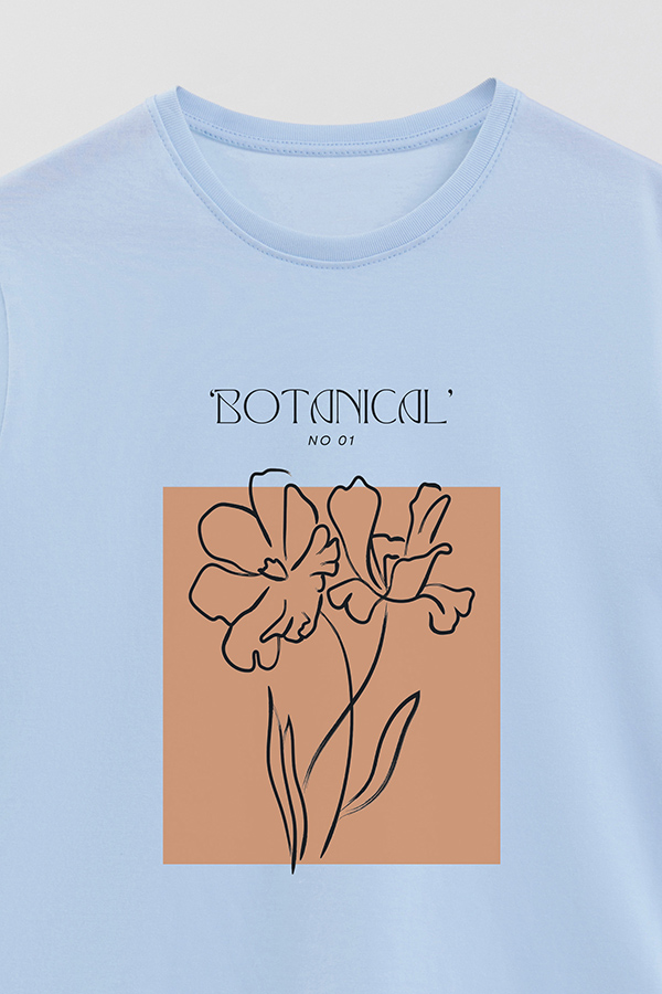 REMERA BASICA ESTAMPADA BOTANICAL 1