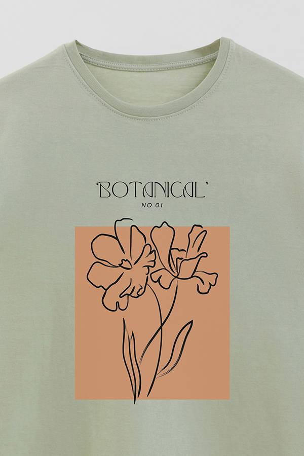 REMERA BASICA ESTAMPADA BOTANICAL 1