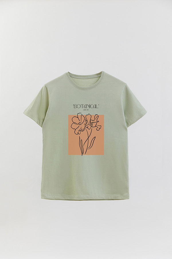 REMERA BASICA ESTAMPADA BOTANICAL 1