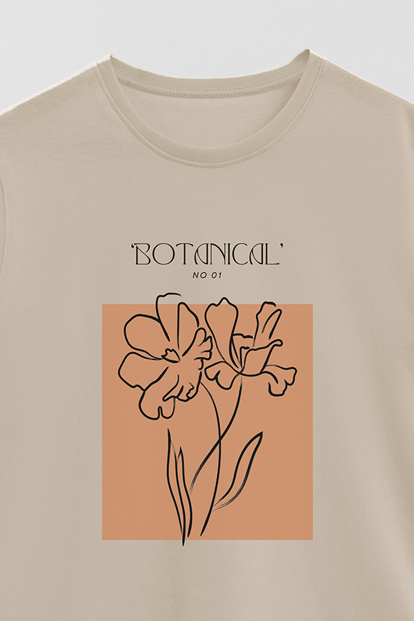 REMERA BASICA ESTAMPADA BOTANICAL 1