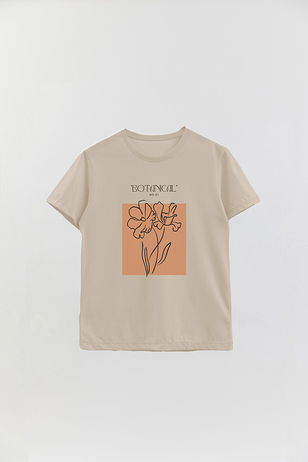 REMERA BASICA ESTAMPADA BOTANICAL 1