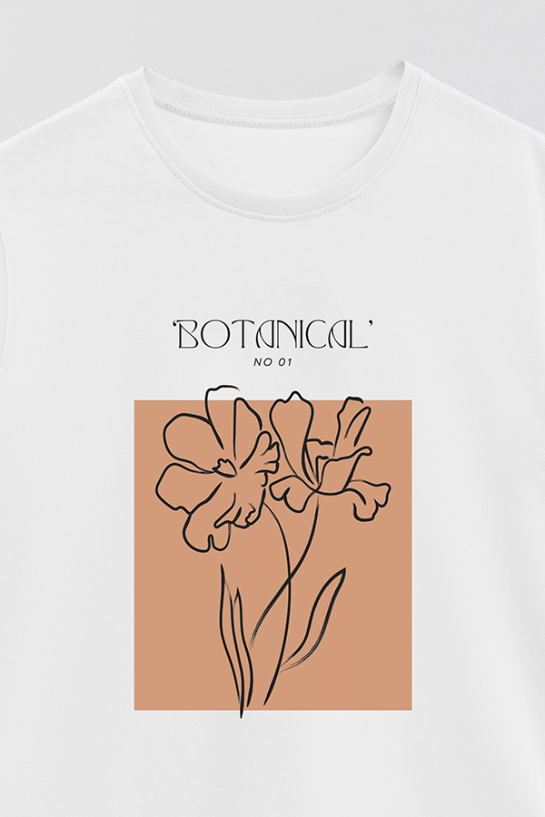 REMERA BASICA ESTAMPADA BOTANICAL 1