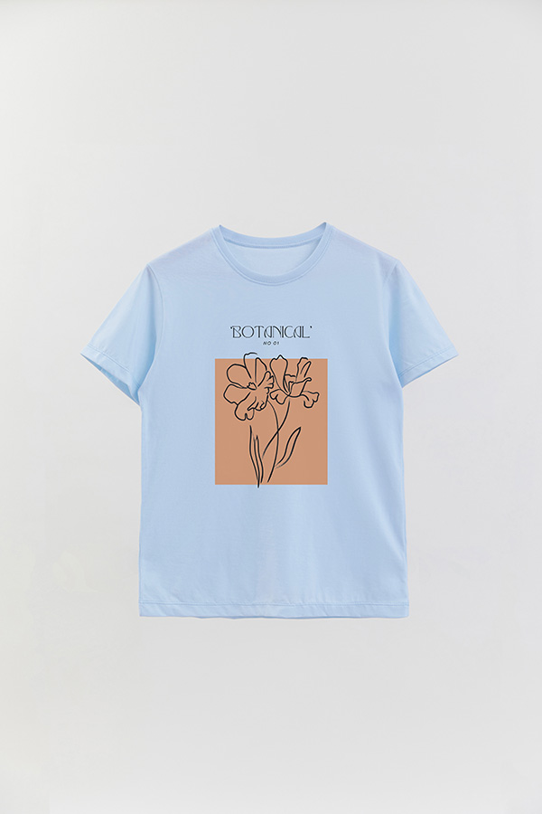 REMERA BASICA ESTAMPADA BOTANICAL 1