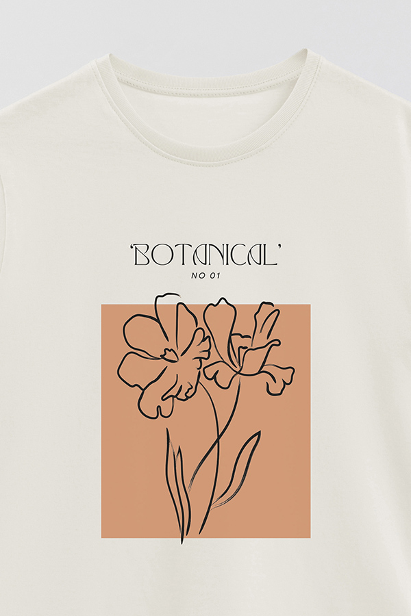 REMERA BASICA ESTAMPADA BOTANICAL 1