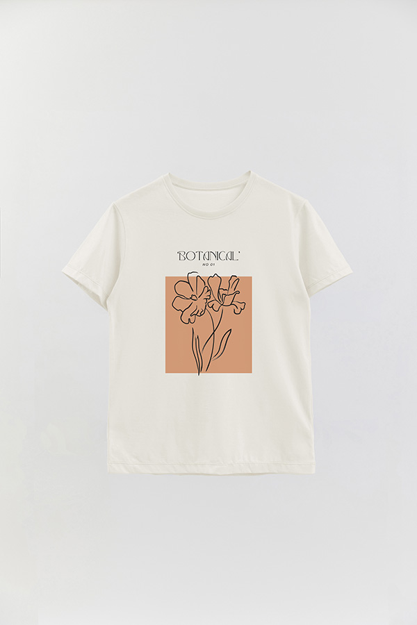 REMERA BASICA ESTAMPADA BOTANICAL 1