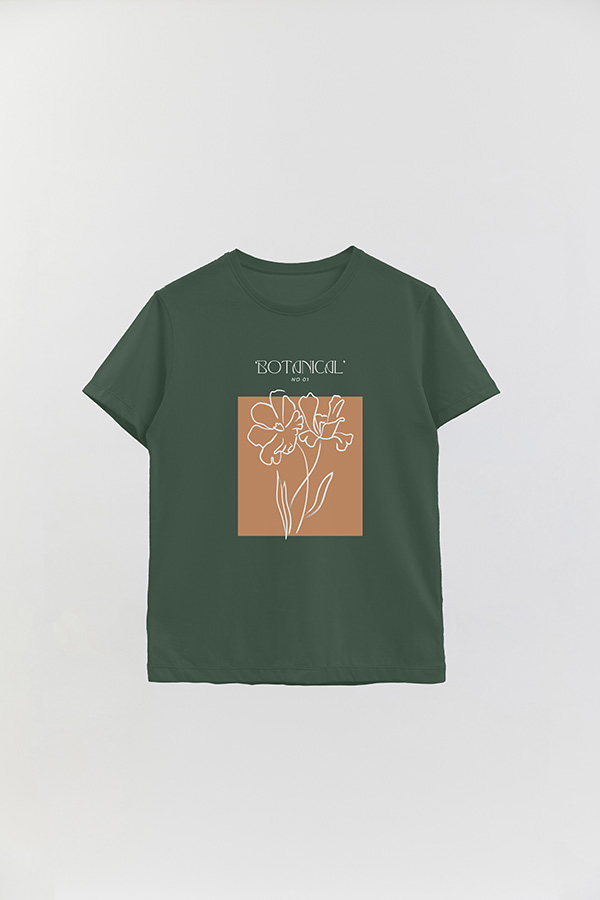 REMERA BASICA ESTAMPADA BOTANICAL 1