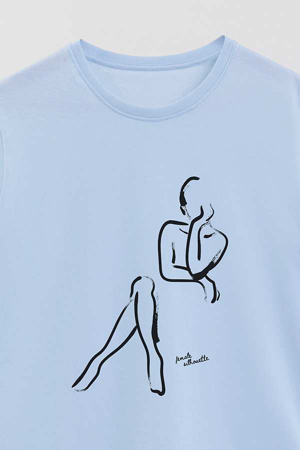 REMERA BASICA ESTAMPADA MNM SILHOUTTE 2