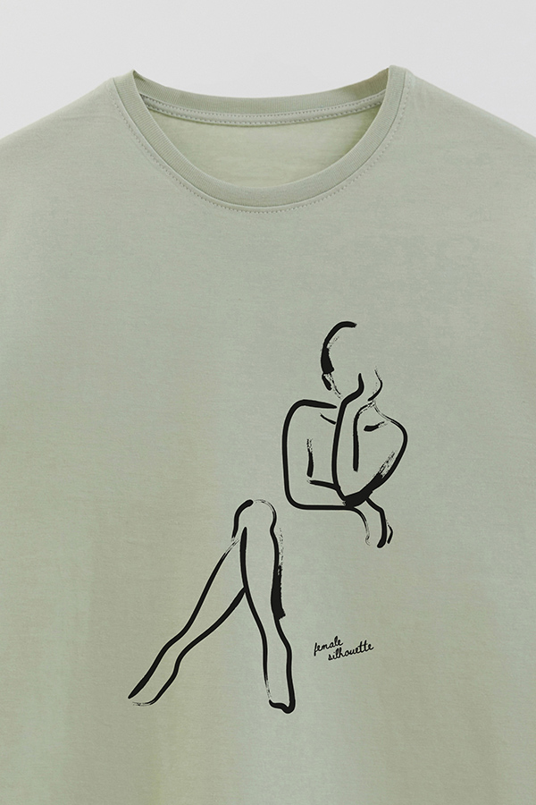 REMERA BASICA ESTAMPADA MNM SILHOUTTE 2
