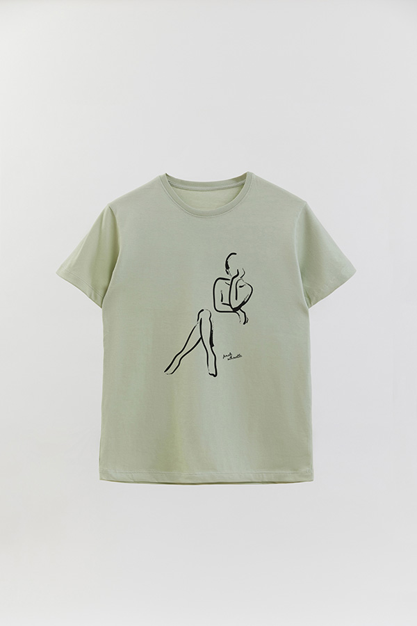 REMERA BASICA ESTAMPADA MNM SILHOUTTE 2