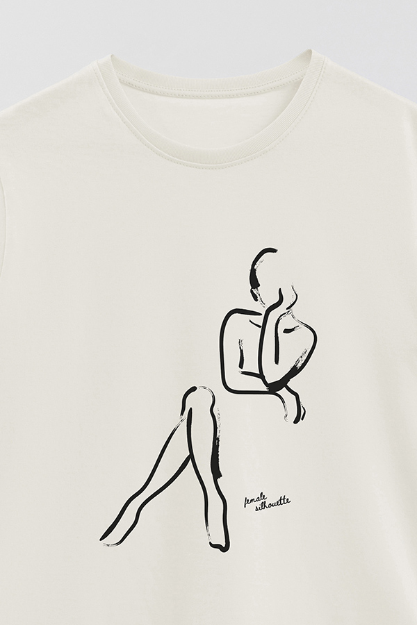 REMERA BASICA ESTAMPADA MNM SILHOUTTE 2