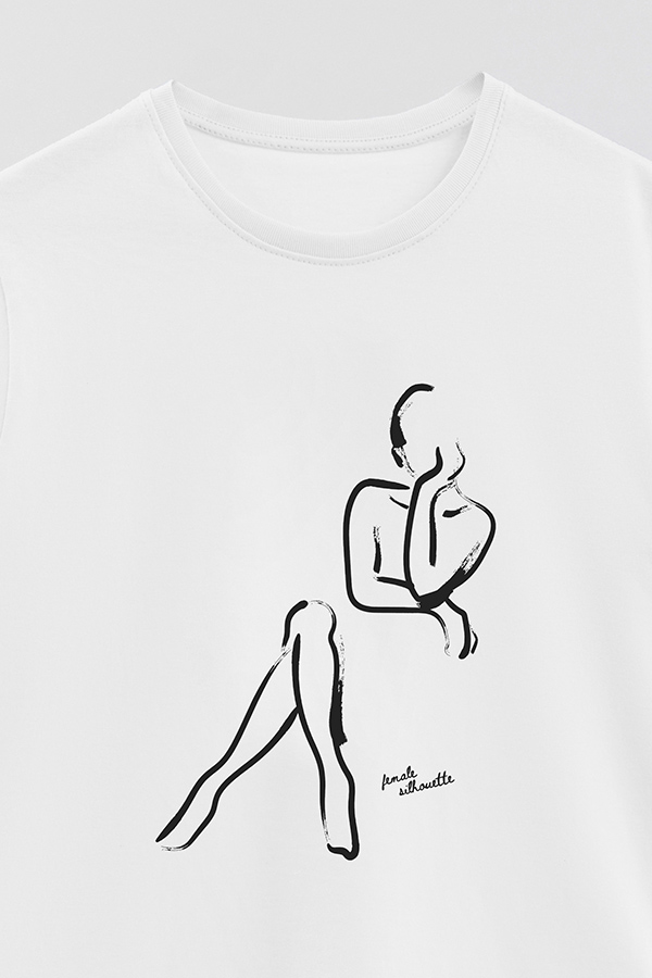 REMERA BASICA ESTAMPADA MNM SILHOUTTE 2