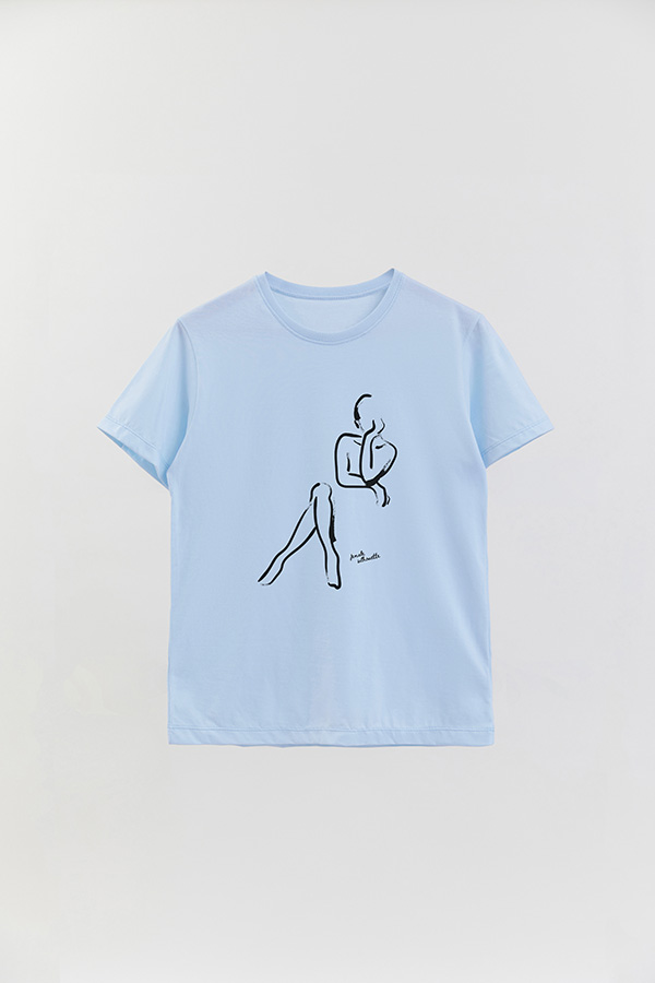 REMERA BASICA ESTAMPADA MNM SILHOUTTE 2