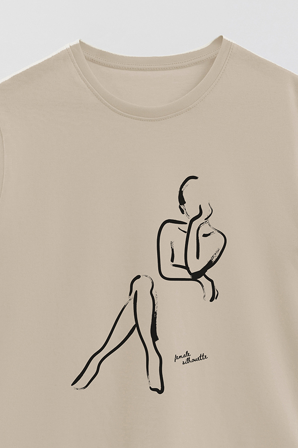 REMERA BASICA ESTAMPADA MNM SILHOUTTE 2