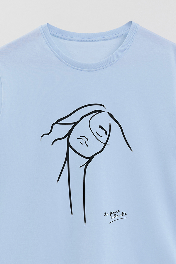 REMERA BASICA ESTAMPADA MNM SILHOUTTE 1